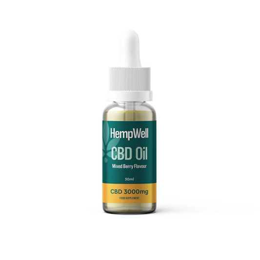 HempWell CBD Isolate Mixade Bär (3000mg, 30ml)